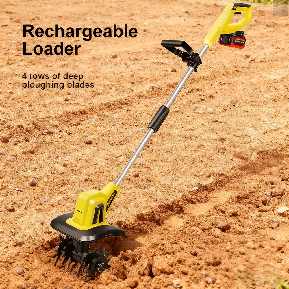 

Электрическая мотокультиватор-рыхлитель литиевая мини-модель, ручная машина для рыхления, копания, прополки, нарезки борозд, роторный культиватор