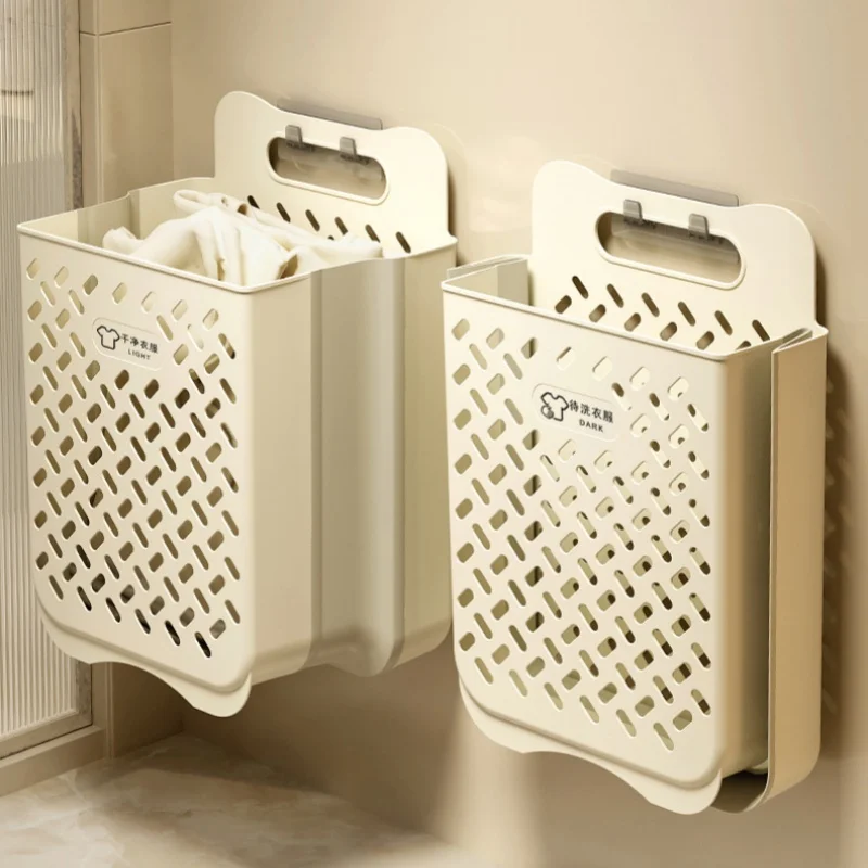 

Wall Hanging Laundry Basket Household Folding Laundry Basket Storage Large Storage Basket Plastic Laundry Basket Storage Bucket