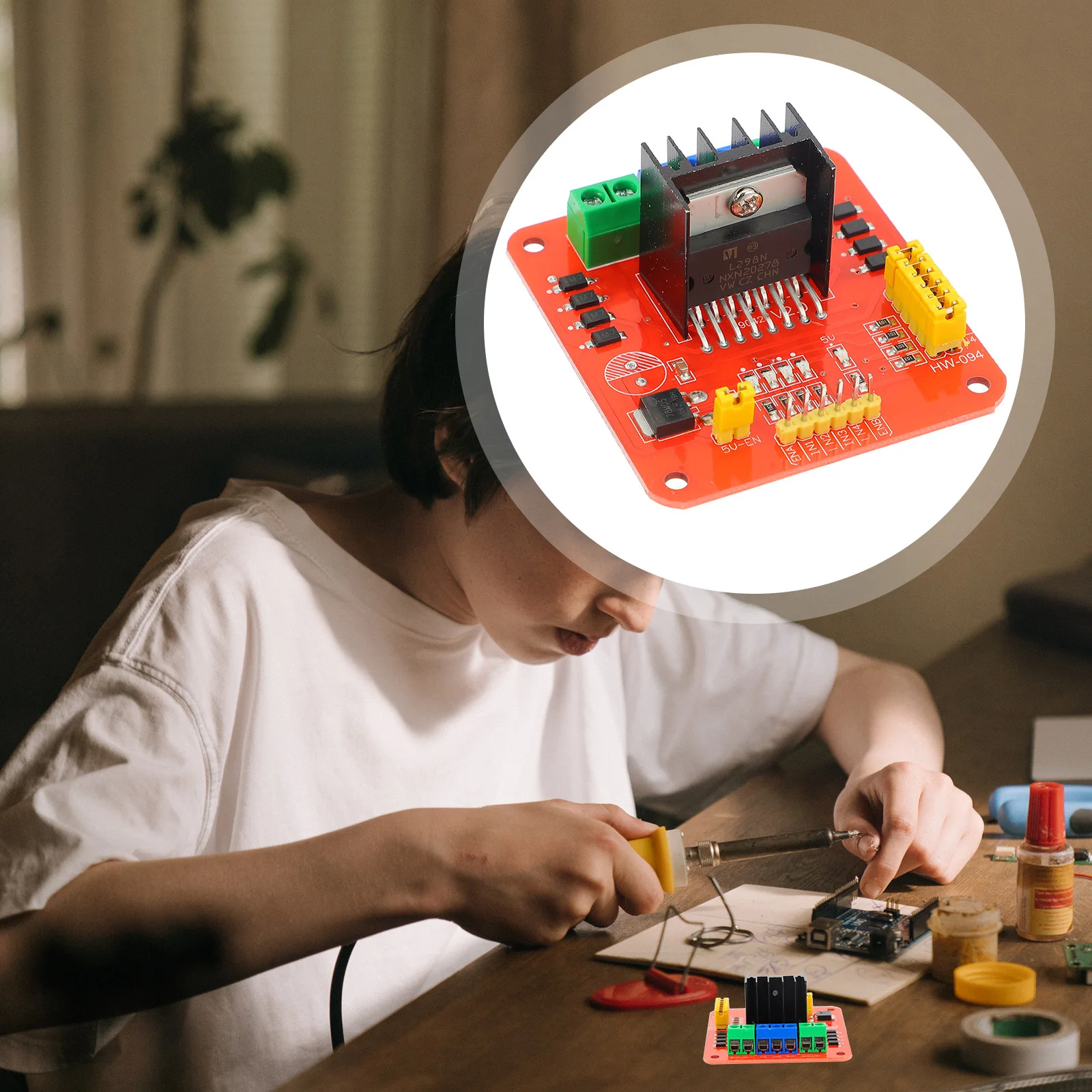 

L298n Dual H Bridge Stepper Motor Driver Module Controller Board 55x60x30mm 5V-35V Dc Motor Driver Module 2 Phase Stepper