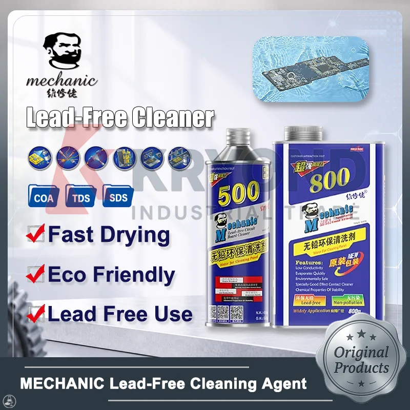 MECHANIC 500/800 Electronic Circuit Board Maintenance Liquid for Soldering Surface Processing Laboratory Workshop Equipment Care
