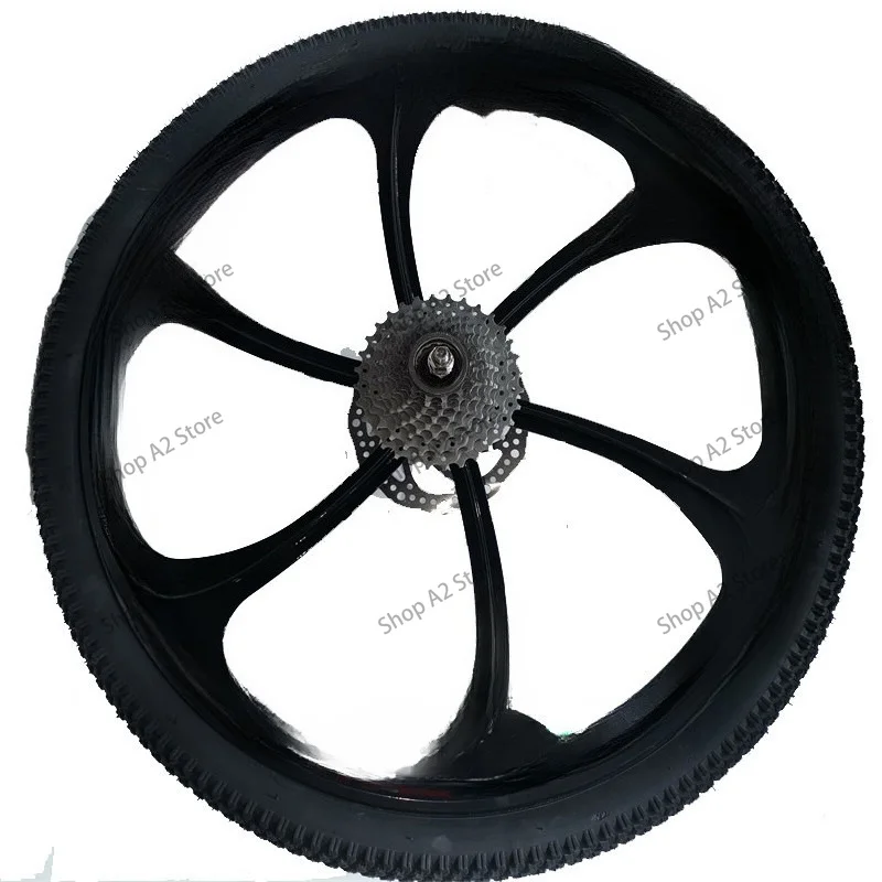 For 26 inch mountain bike bearing six-knife integratedwheelsetdiscbrake magnesium aluminum alloy wheel set bicycle wheel