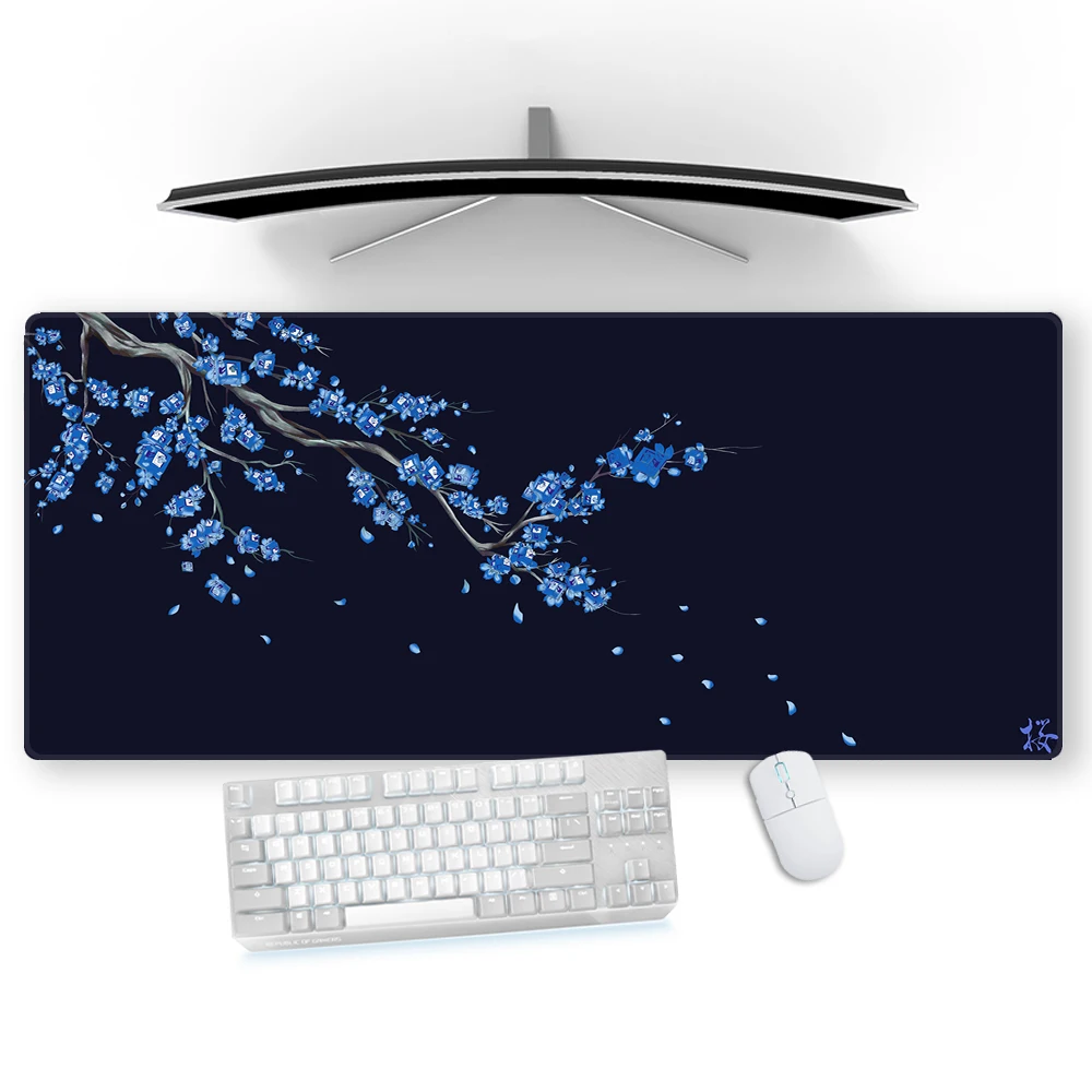 Sakura Mouse Pad Japanese Desk Mat Cherry Blossom Mousepad Company Mauseped 900x400 Gamer Rug Purple Carpet Black Mats Blue