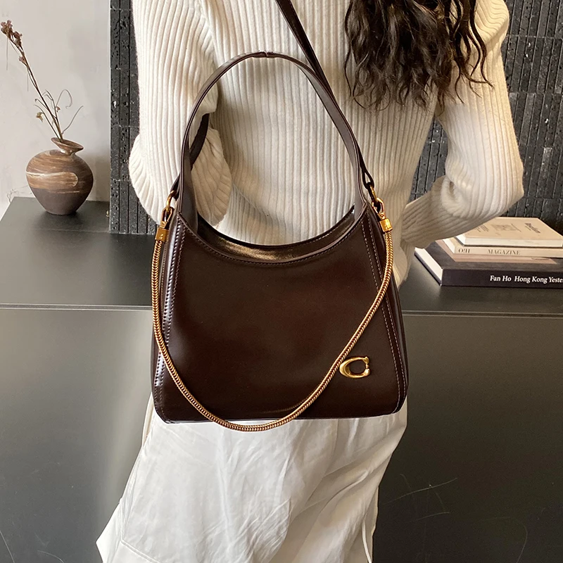 New Fashionable Brand Design Underarm Bag Women High-quality Shoulder Bag with Two Shoulder Straps Shopper Commuter Zipper Totes