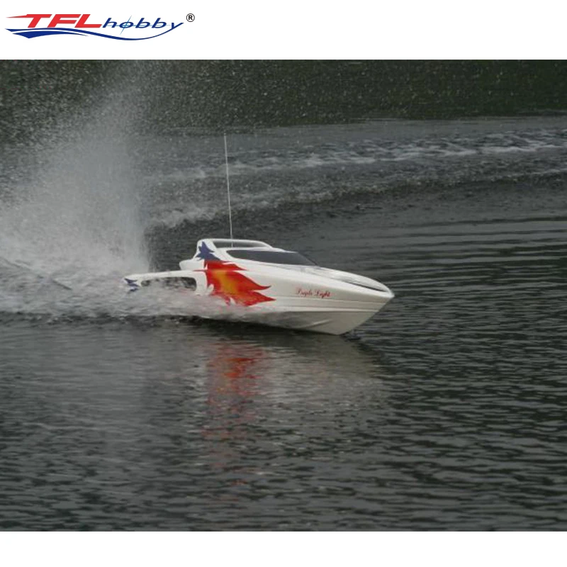 1320mm Length TFL Electric Large White Shark FiberGlass Boat BE1314 with 5684 KV1000 Motor/ 300A ESC