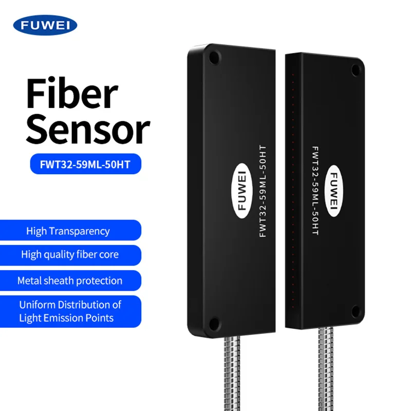 FUWEI FWT32-59ML-50HT Metallic Sheath Through Beam Rectangular Matrix Wide Area Fiber Optic Sensor Counting grating sensor