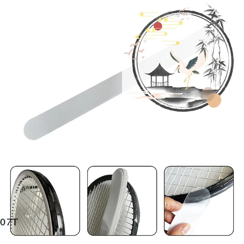 

Transparent Tennis Racket Paddle Head Protection Tape Reduce Friction Sticker TPU Protection Tape Sports Parts