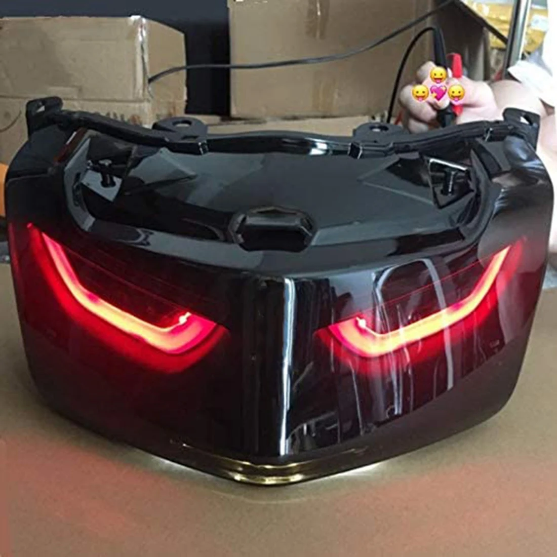 

#465T Motorcycle Rear Taillight with Turn Signal for Yamaha Nmax155 Nmax150 2016-2019 (Black)