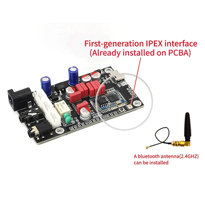 QCC5125 Bluetooth 5.1 Lossless Decorder Board Aptx LDAC Wireless Adapter Lossless Hd Sound Quality Audio Decoder Board