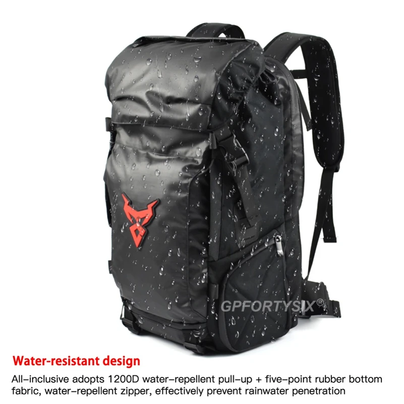 Motocentric Motorcycle Rear Seat Bag Multifunction Waterproof Motorcycle Helmet Backpack Big Capacity Motocross Tail Bag Luggage