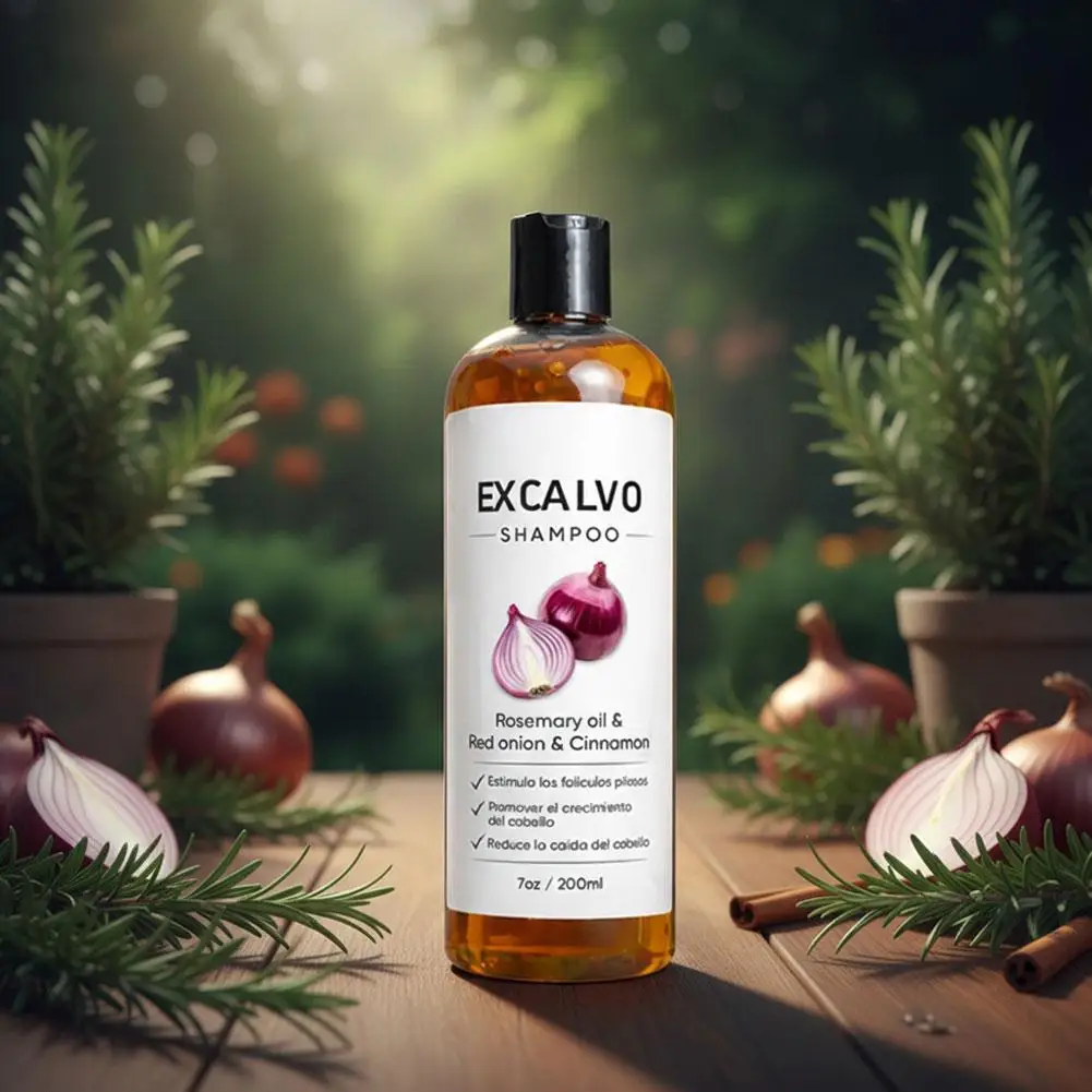Rosemary Shampoo 200ml With Red Onion Serum Hair Nourishing Growth Scalp Care Cinnamon Oil Lightweight Strengthening Hair Root