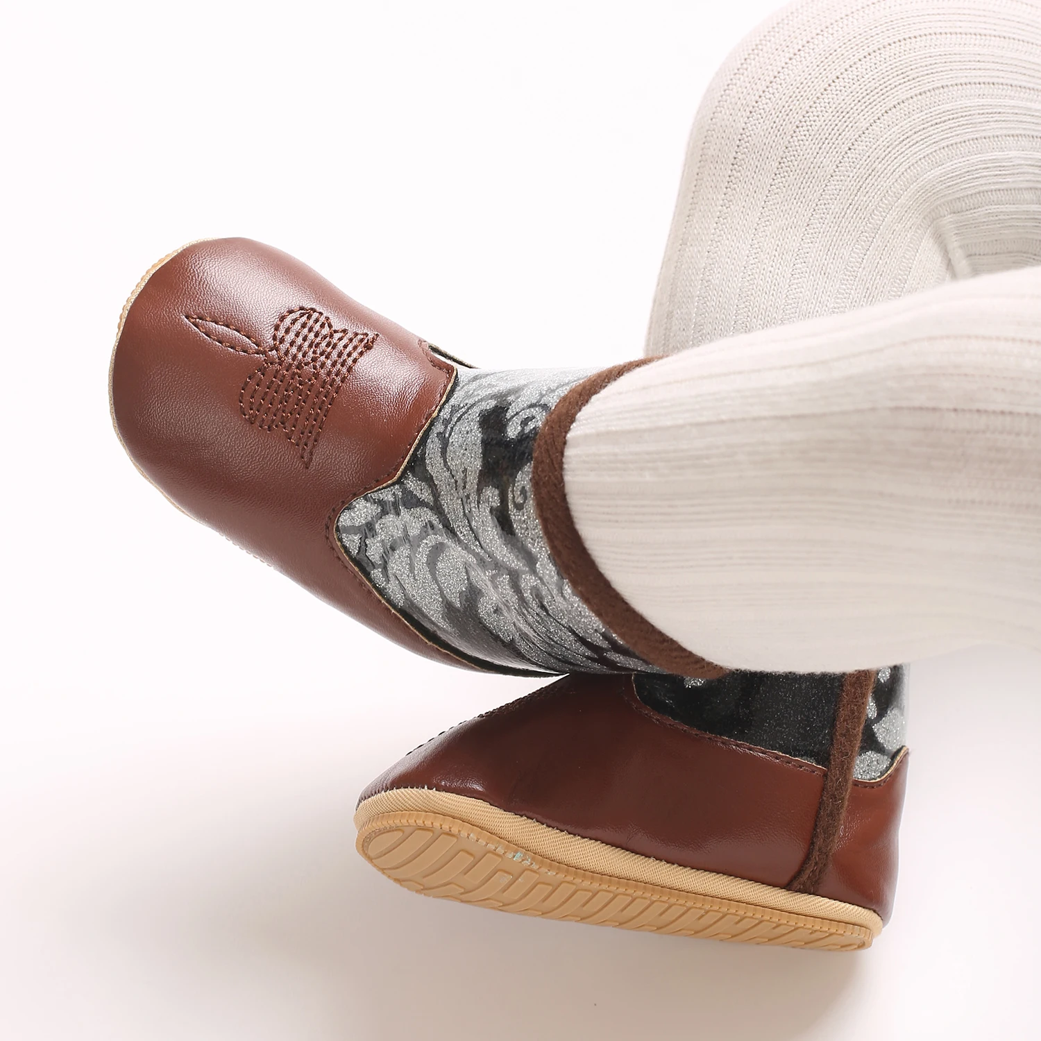 Winterstiefel für Babys, Jungen und Mädchen, 0–18 Monate, im Western-Stil, aus Denim, ideal zum Laufenlernen, warm, lässig, modisch. – Detail 24