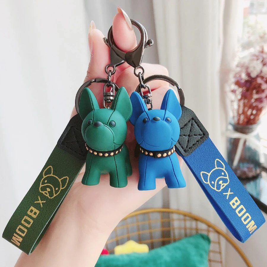 Resin Method Dog Keychain Pendant for Women's Exquisite and Cute Couple School Bag Pendant