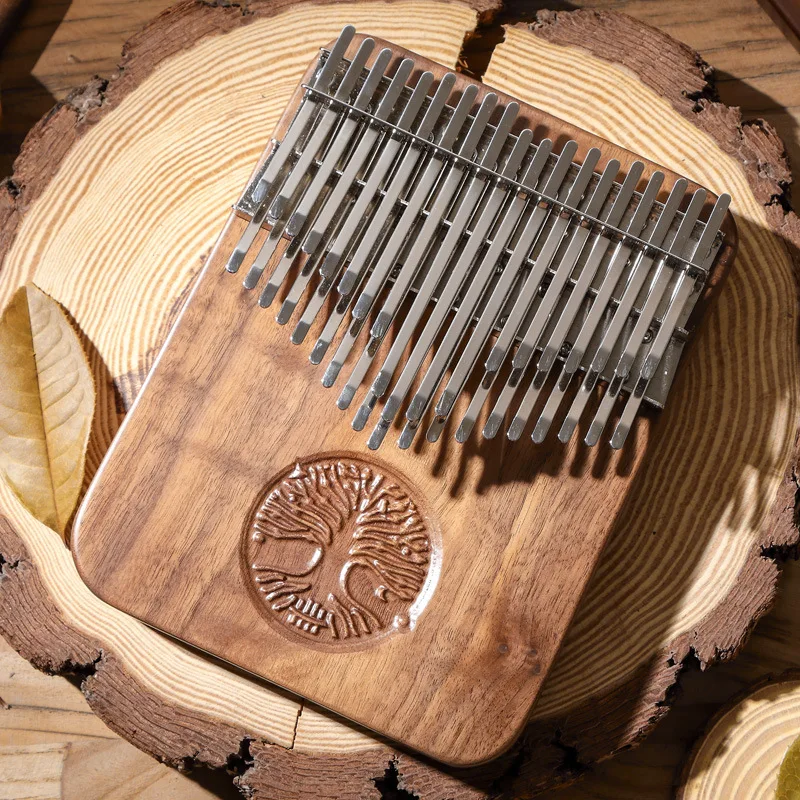 

Профессиональное Hluru 34-клавишное пианино Kalimba Finger Piano, 38 клавиш, хроматическая доска, полномасштабное пианино с большим пальцем, черный орех, Mbira с футляром