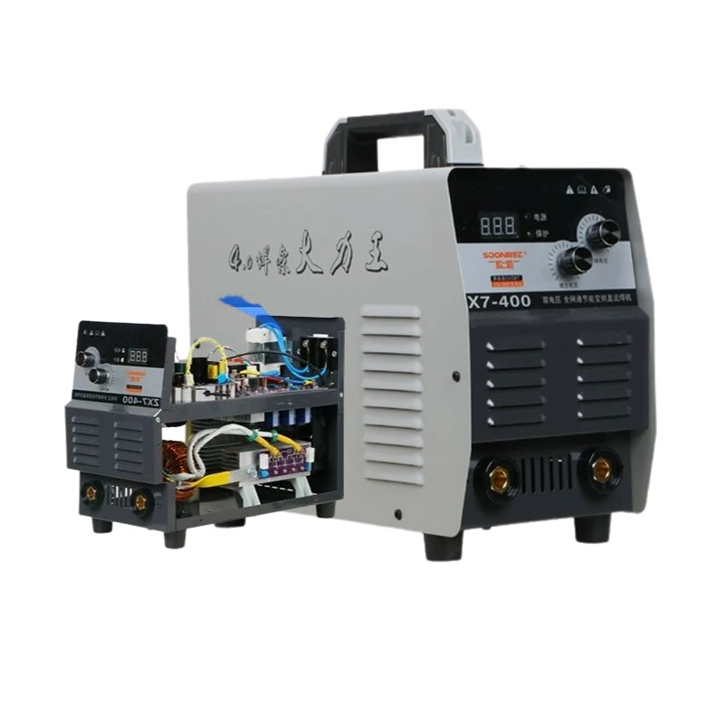 ชุดเครื่องเชื่อม ZX7-400แรงดันไฟฟ้าแบบคู่220/380V (มัลติบอร์ด) สำหรับสถานที่ก่อสร้าง