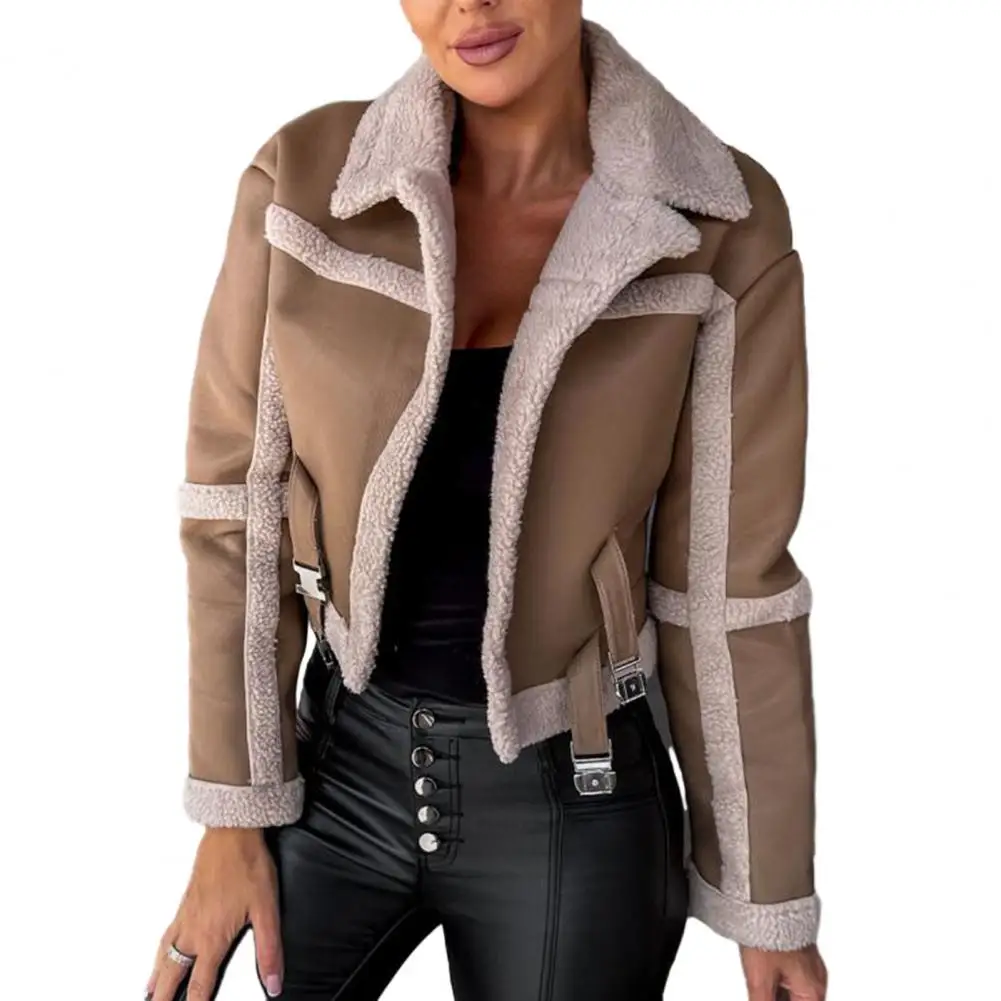 

Fashionable Irregular Design Women Jacket Vintage Motorcycle Outerwear Women's Faux Leather Jacket with for Indoor for Women