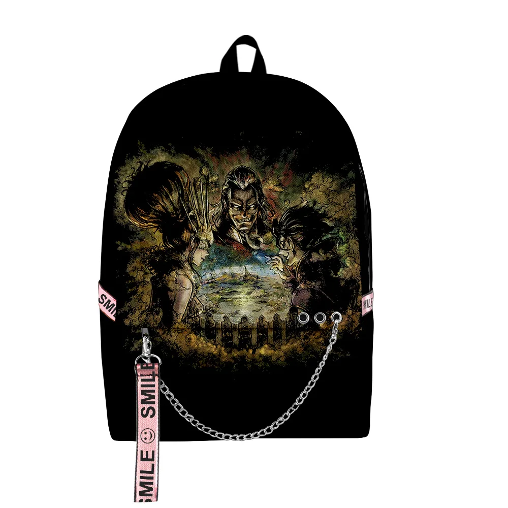 Hip Hop Jugendliche Schultaschen Unisex Octopath Traveler Spiel Reisetaschen 3D-Druck Oxford Wasserdichte Notebook Schulterrucksäcke