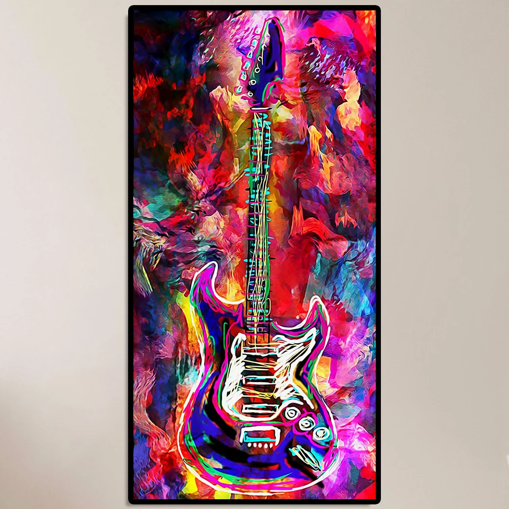 

Guitar Diamond Painting 5D Full Round Drill Cross Stitch Embroidery Home Decor