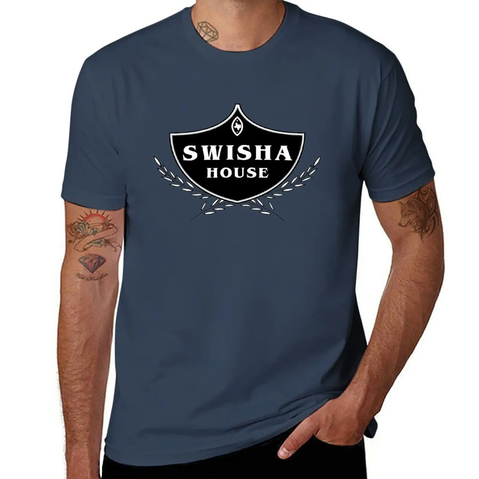 New Swisha House Houston Texas x Swisher Sweets Parody T-Shirt tees Blouse fitted t shirts for men