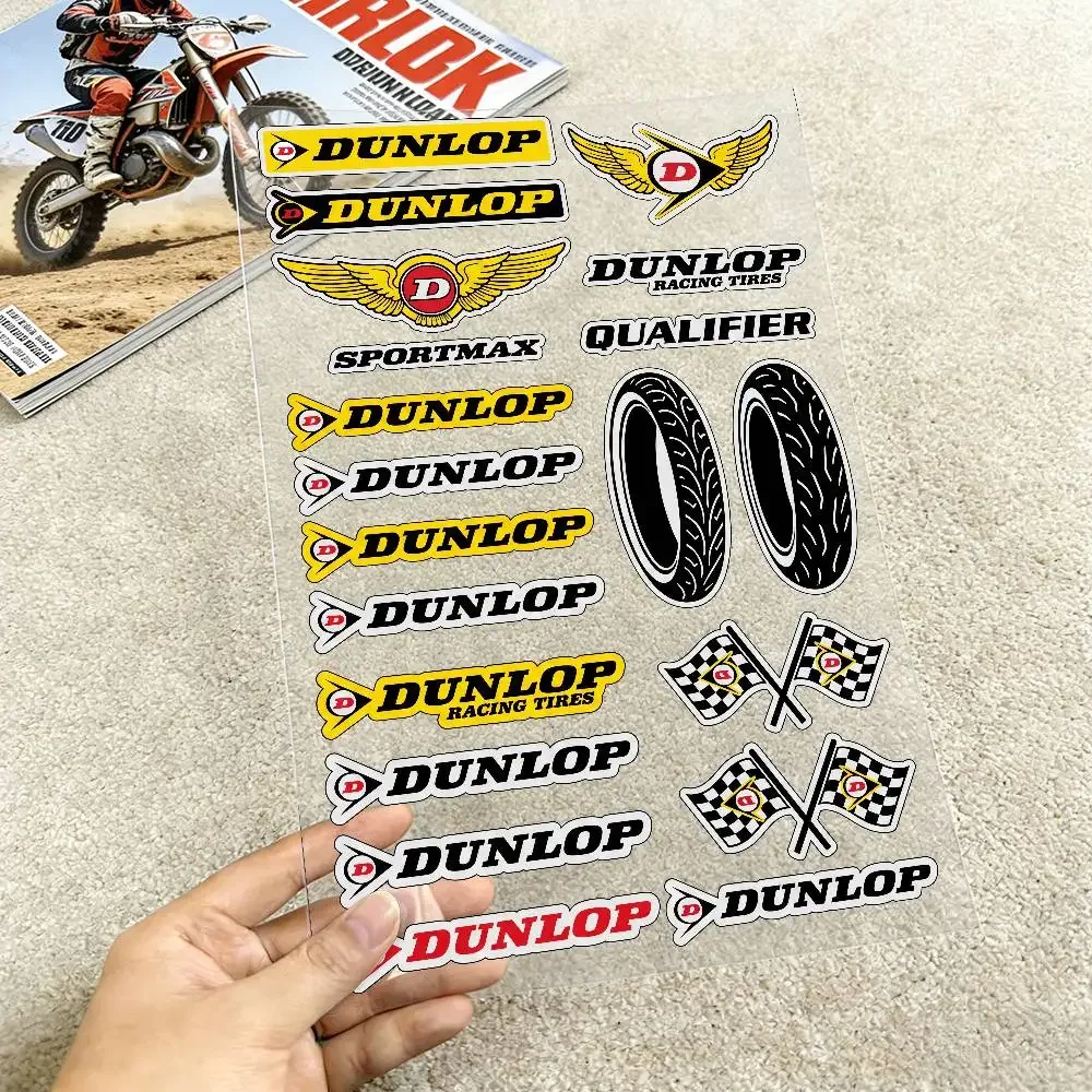 

Водонепроницаемые светоотражающие наклейки Dunlop для мотоциклов, легко снимаемые, для мотоциклов и автомобилей