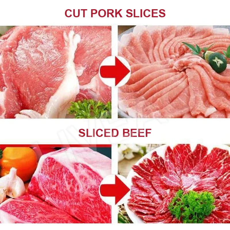 Desktop Meat Slicer For Fresh Meat Slicing Shredding Detachable Blade Electric Meat Cutting Machine