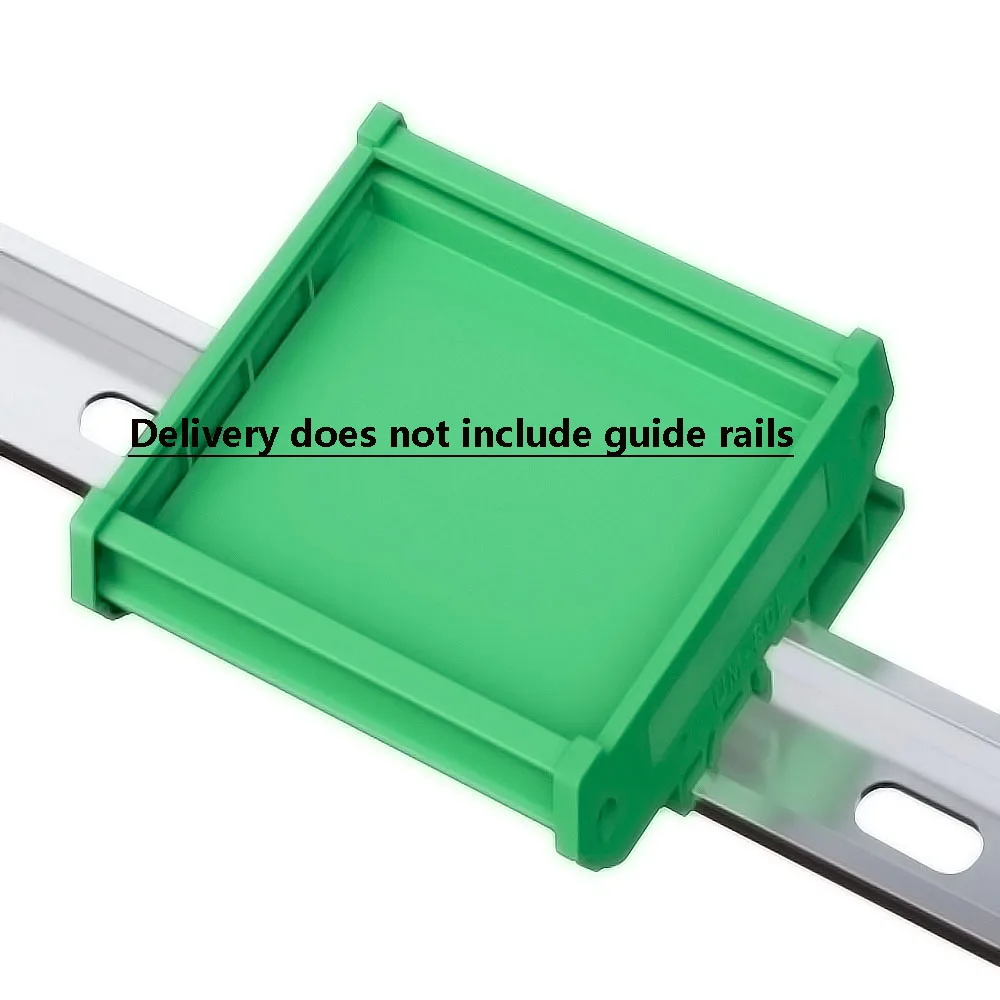 80mm Wide PCB Module Box Bracket Shell DIN Rail Mount PLC Terminal Block Circuit Board Holder Customizable 10 Sets