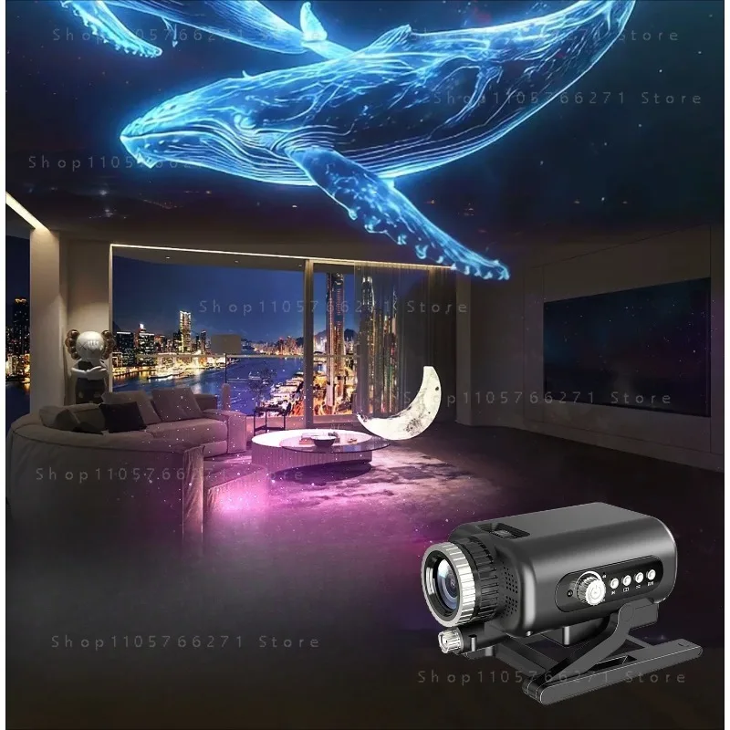 3D dynamic starry sky projection light Gypsy room bedside night light