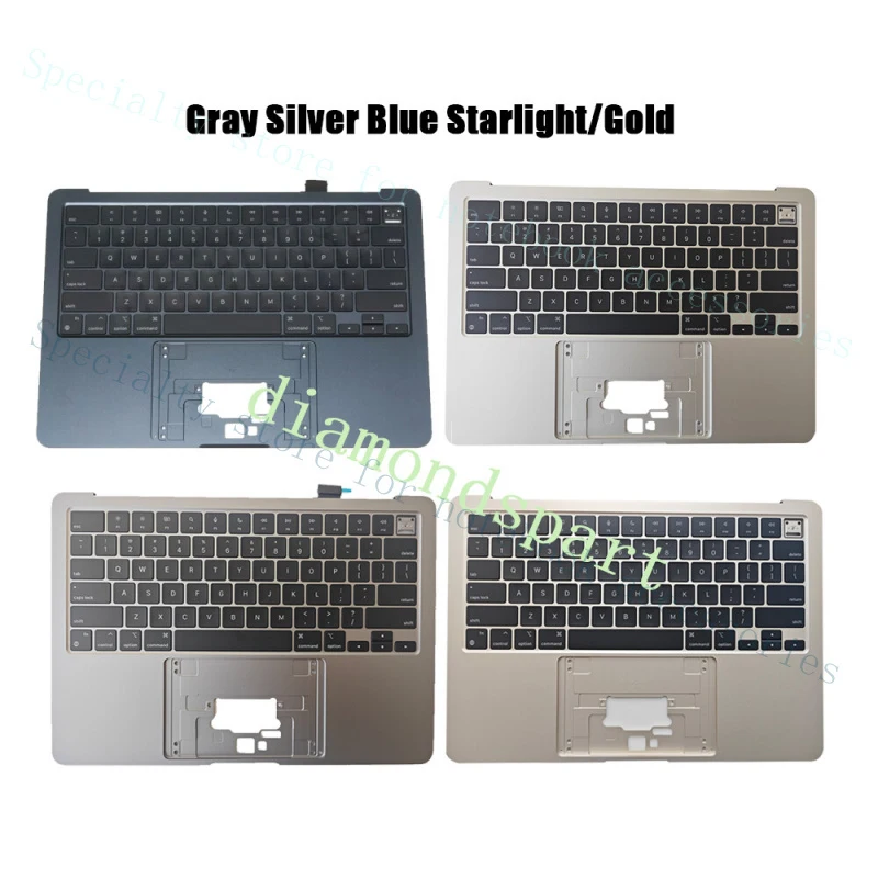 

Новый верхний корпус с клавиатурой и подставкой для рук (US-раскладка) для MacBook Air 13" M2 A2681 2022