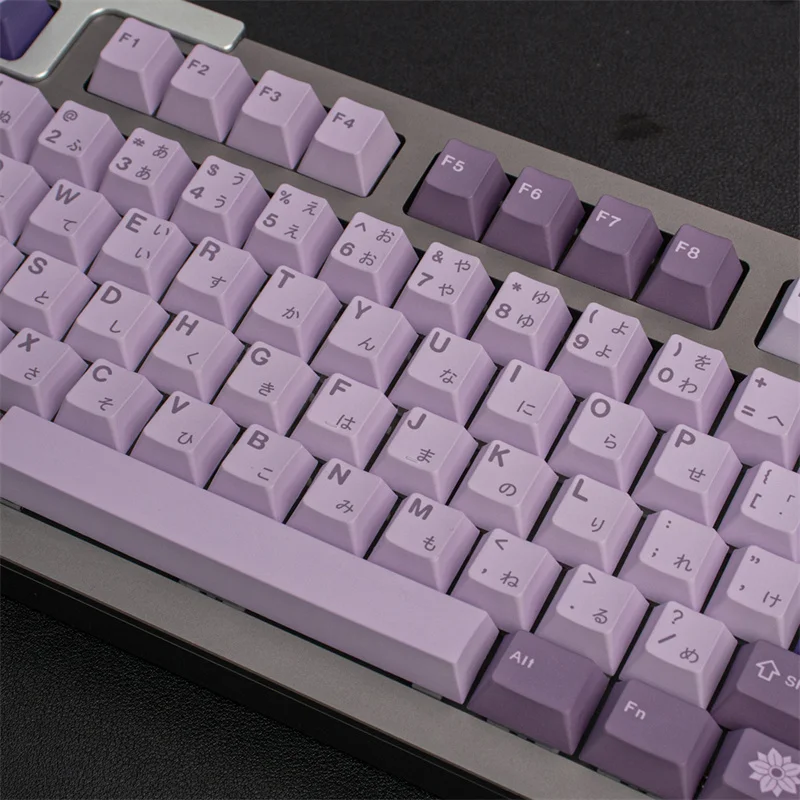 염료 승화 GMK 퍼플 프로스트 마녀 키캡, 일본 키캡, 체리 프로필, PBT 129/23 키, MX 스위치 기계식 키보드용