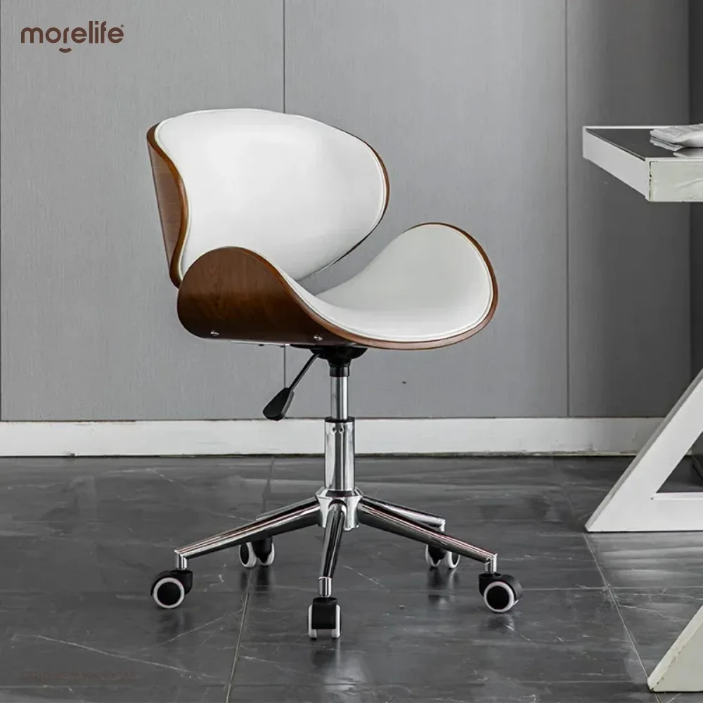 เก้าอี้สำนักงานไม้เนื้อแข็งที่สร้างสรรค์เก้าอี้คอมพิวเตอร์เก้าอี้ห้องนอนเฟอร์นิเจอร์ในครัวเรือนห้องเรียนห้องเรียนยกของนักเรียนเก้าอี้สำนักงานแบบหมุนได้