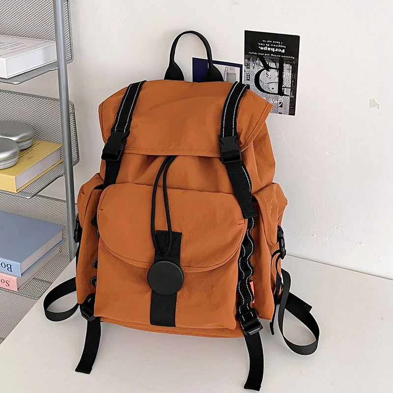 New Large Capacity Nylon Backpack Minimalist Style Adult Backpack Lightweight And Portable Bag