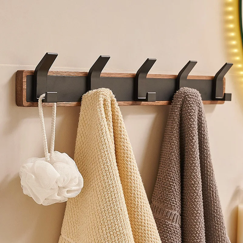 Wood Wall Coat Racks Bedroom Entrance Hall Clothing Storage Hangers Hook Multipurpose Hat Backpack Shawl Clothes Organizer Rack