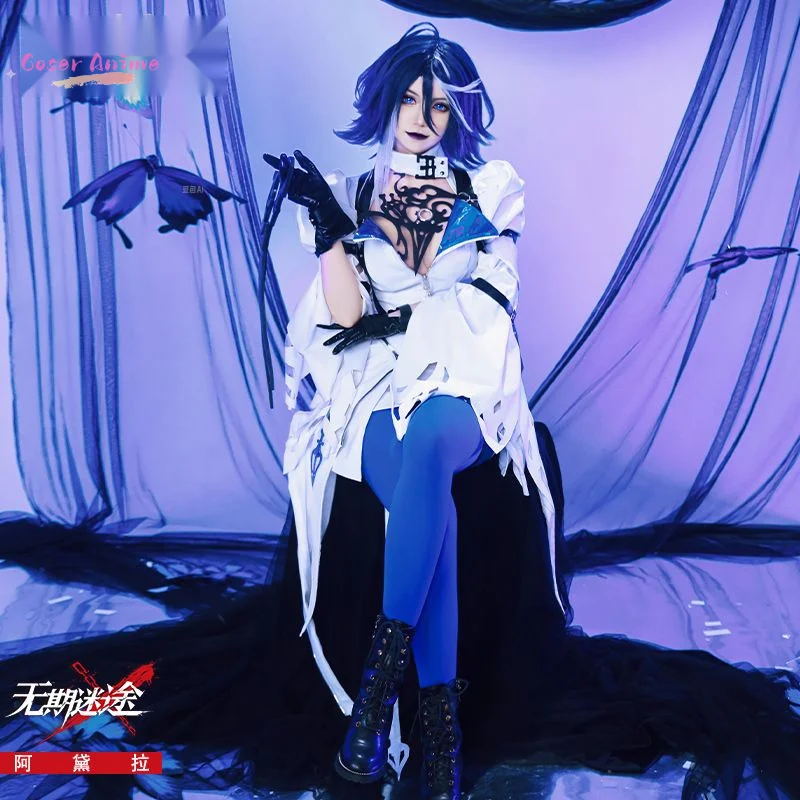 أزياء Coser Adela التأثيرية مسار اللعبة إلى أي مكان زي الهالوين كرنفال حفلة عيد الميلاد لعب الأدوار الملابس الملابس