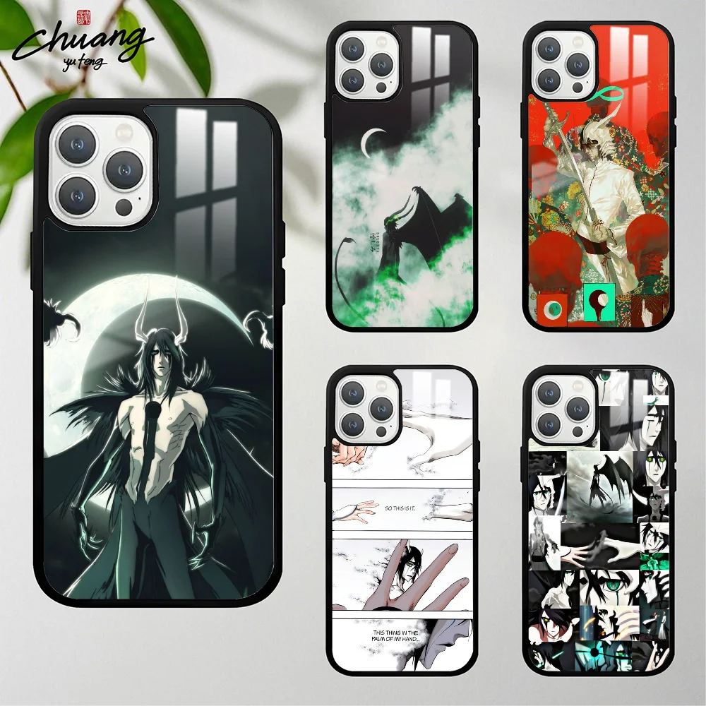 

Чехол для телефона Ulquiorra Cifer с аниме для 11, 12, 13, 14, 15, 16 Pro Max mini Plus, чехол для телефона с матовым зеркалом