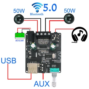 2*50W Bluetooth 5.0 Bộ khuếch đại công suất Lớp D Audio 10W ~ 200W HIFI STEREO MUNTER MUSTER MUSTER Ứng dụng âm thanh USB ... 12 Bộ khuếch đại bán hàng chính 10 Watts - №1