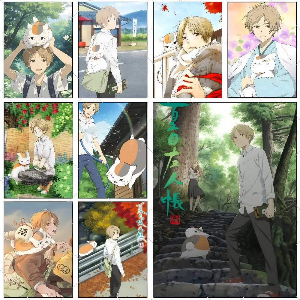 Natsumes Book Of Friends Anime-Poster, hochauflösender Kunstaufkleber, selbstklebende, wasserfeste Heimdekoration
