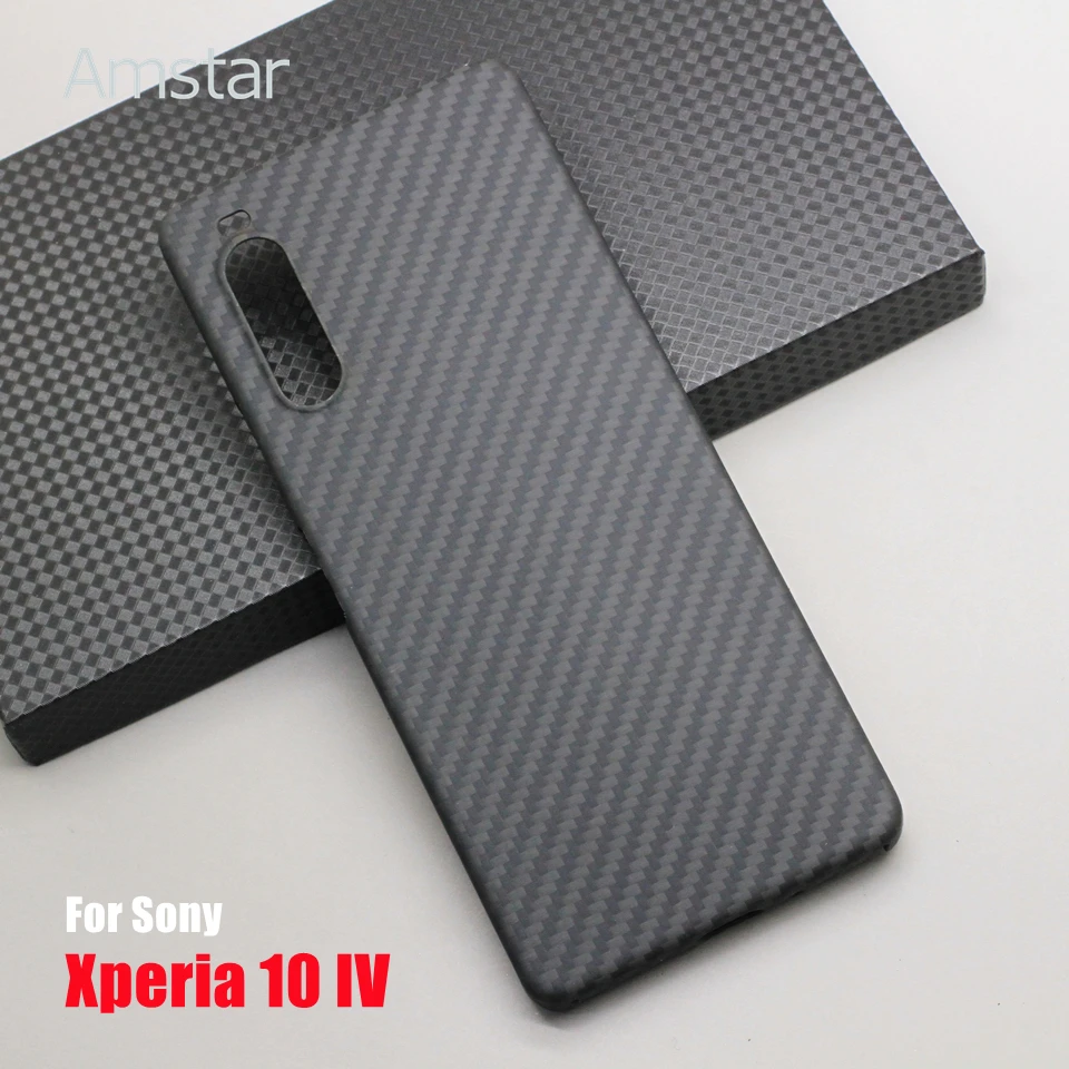 Amstar Carbon Fiber Phone Case for Sony Xperia 10 IV III High-quality Aramid Fiber Ultra-thin Business Xperia 10 IV Cases Cover