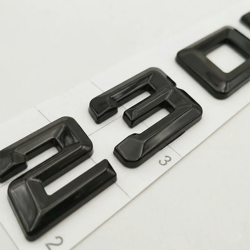 3D ABS Black Chrome Car Logo 220i 230i Emblem Badge for F22 F23 F44 F45 F46 G42 U22 U06 Rear Trunk Letters Sticker Accessories