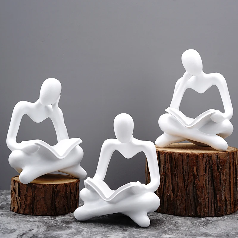 Decorative Sculpture Home Decor Modern Resin Statue For Living Room Ornaments For Home Figures Decoration Table Desk Read Crafts