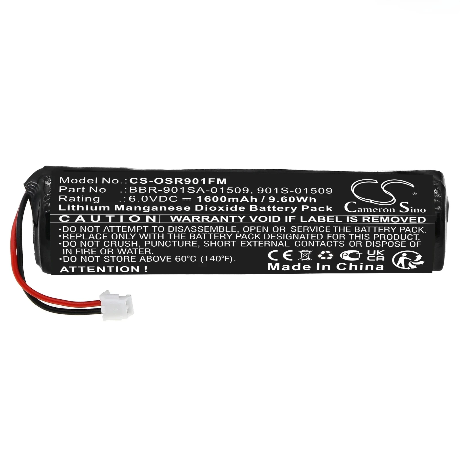 Cameron Sino 6.0V 1600mAh Battery BBR-901SA-01509 901S-01509 LB9M for Ocean Signal rescueME MOB1 distress beacon +TOOL