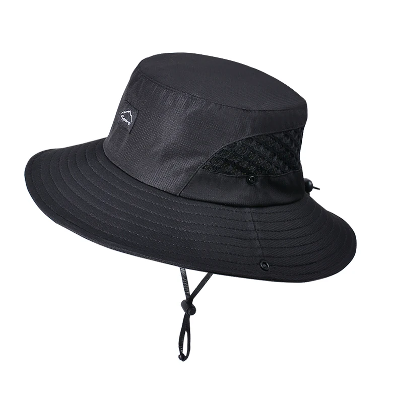 Xinbaoguan 100% polyester 9228 summer men\'s breathable sun shading large brimmed basin hat sun protection fisherman hat