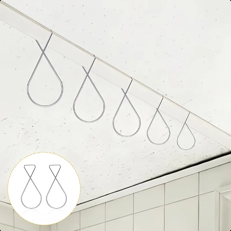 52 pcs T-Bar Ceiling Hooks, Metal T-Shape Design, suitable for Retail Store Display, Fits Mineral Fiber Grid