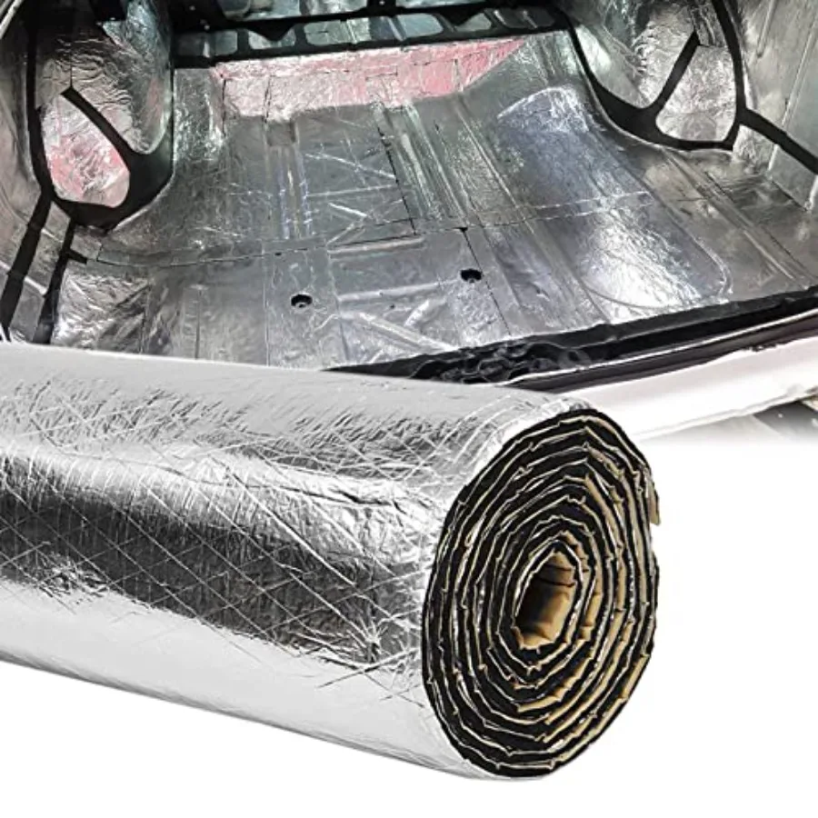 

200mil 24.4 Sqft Car Sound Deadener Deadening Mat Noise and Heat Shield Insulation Closed Cell PE Foam Vibration Dampening Mate