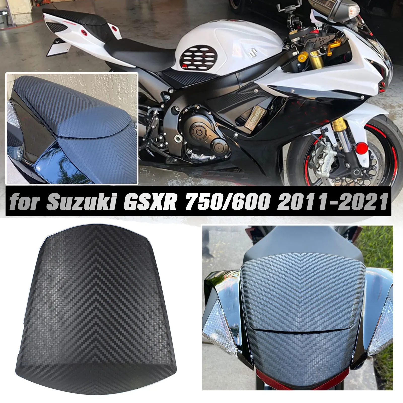Для GSXR600 GSXR750 чехол на сиденье обтекатель для Suzuki GSX-R 600 750 K11 2011-2024 аксессуары для заднего пассажирского сиденья мотоцикла Для GSXR600 GSXR750 чехол на сиденье обтекатель для Suzuki GSX-R 600 750 K11 2011-2024 аксессуары для заднего пассажирского сиденья мотоцикла