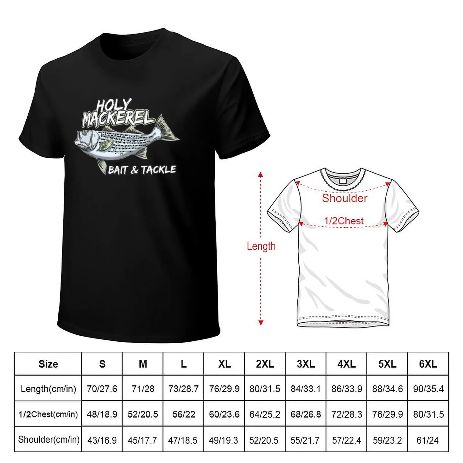 Holy Mackerel Bait And Tackle Striped Bass T-Shirt Christmas Theme Tee Top