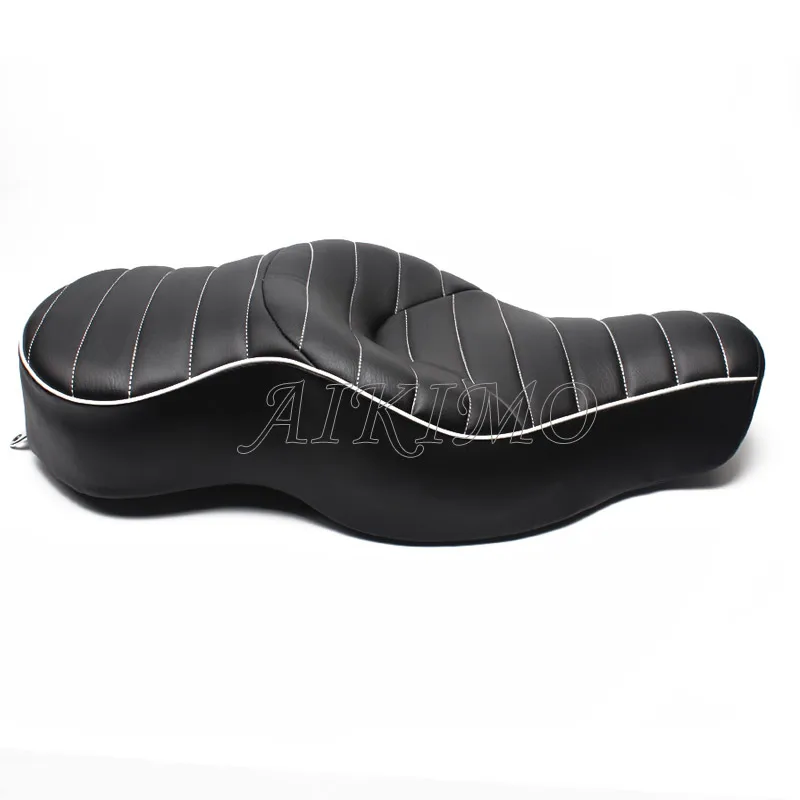 

Motorcycle Retro Solo Leather+Soft Foam Style Rear Pillion Low-Pro Old School Seat for Harley XL883 XL1200 N Sportster 05-13