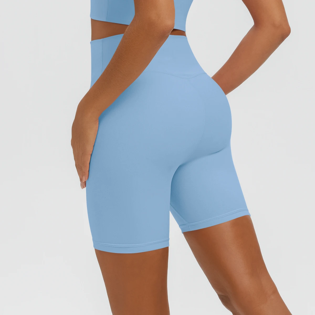 Damen Fitness Yoga Shorts Atmungsaktive Hüftformende Schnelltrocknende Sportshorts Sommer Gym Laufshorts mit Push-Up-Effekt für Frauen – Detail 20
