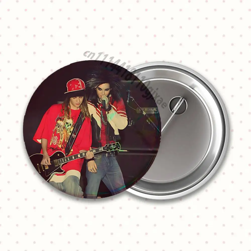 Tom Bill K-Kaulitz Badges Button Round Creative Pin Brooch Bag Decor Accessories Fans Collect Friends Gifts