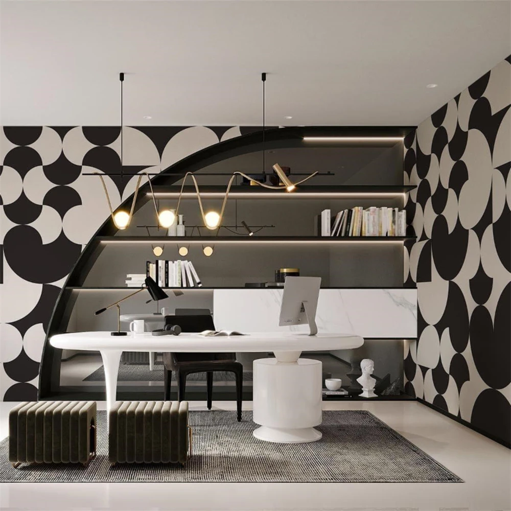 Custom Custom European geometric mural bedroom background modern wallpaper living room environmentally friendly mural wallpaper