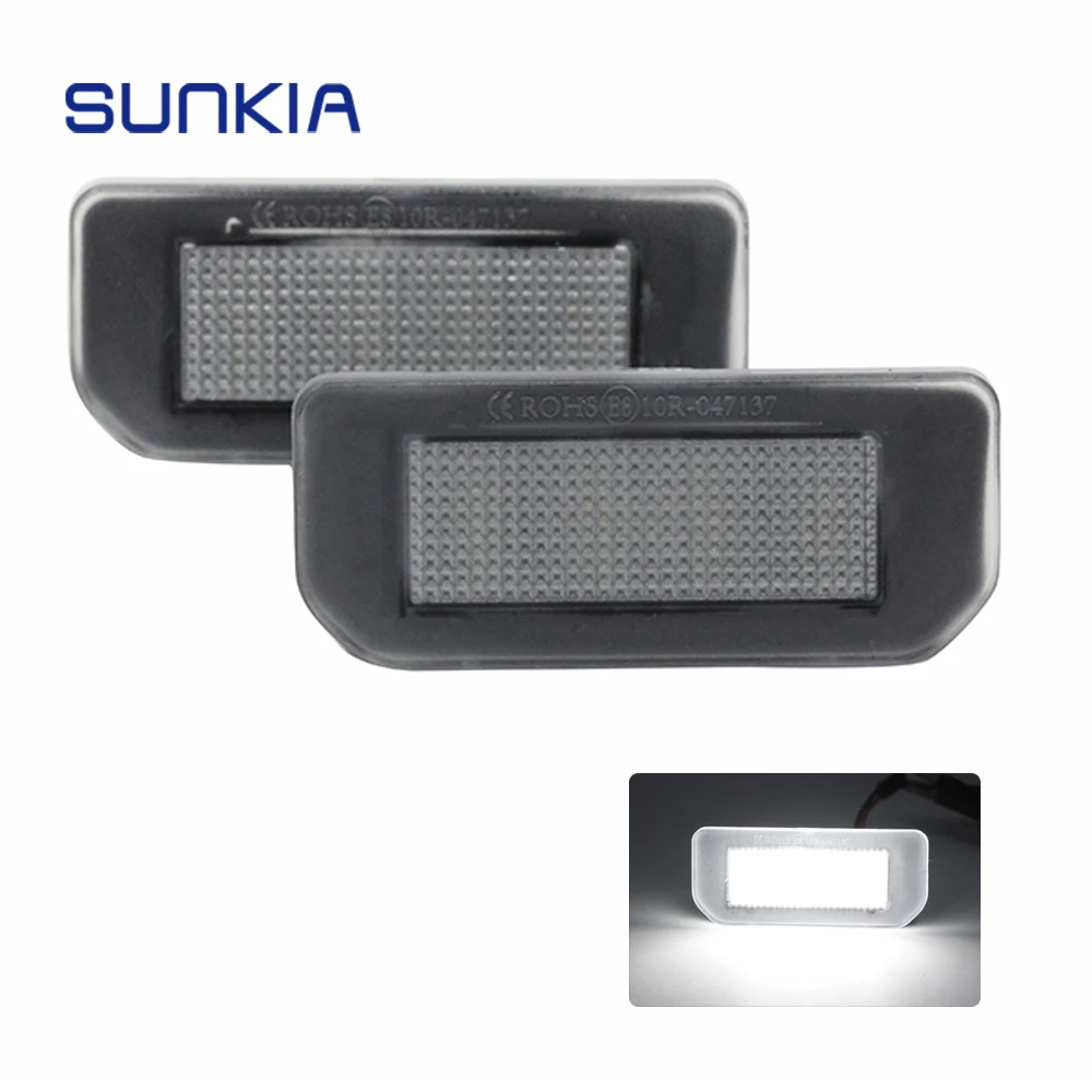 2Pcs/set LED License Plate Lamp for Tesla Model 3 2017~2023 Pure White Color Easy Plug For Model Y 2020~2023