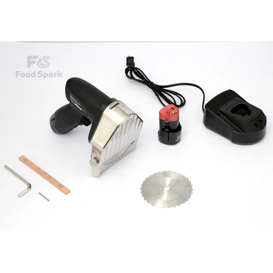 12V Battery Powered Electric Shawarma Knife Stainless Steel Middle East Doner Kebab Slicer for Street Food Vendors